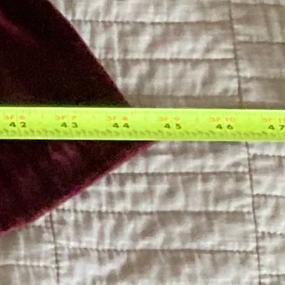 Burgundy Velvet Skirt w Black Velvet Tassel Sash size 14 NEVER WORN - Picture 8 of 10